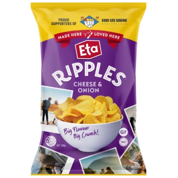 Ripples cheese & onion 150g