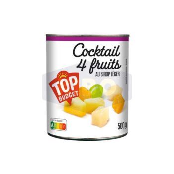 Top Budget - Cocktail 4 fruits au sirop léger 500g